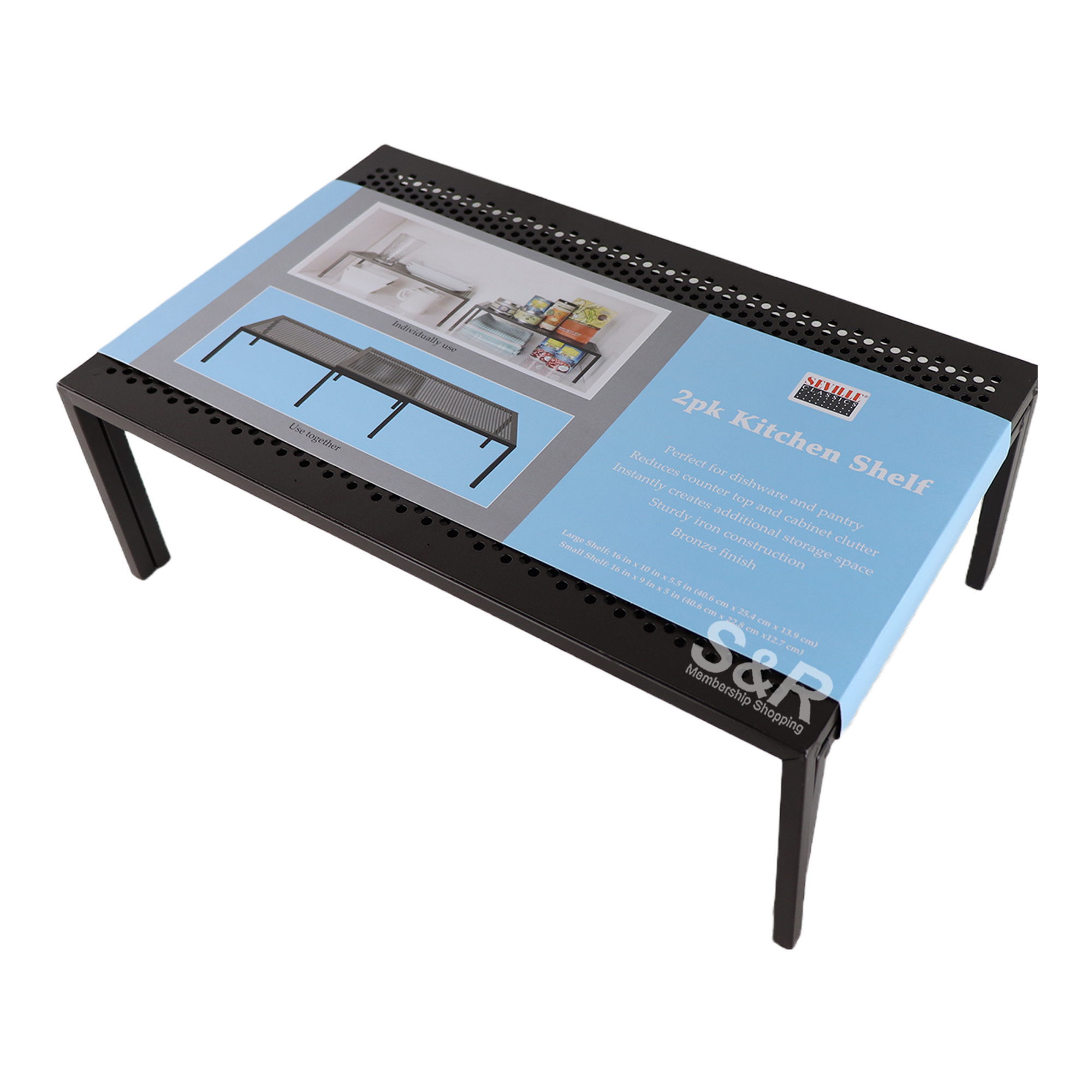 Seville Classics Kitchen Shelf 2pcs